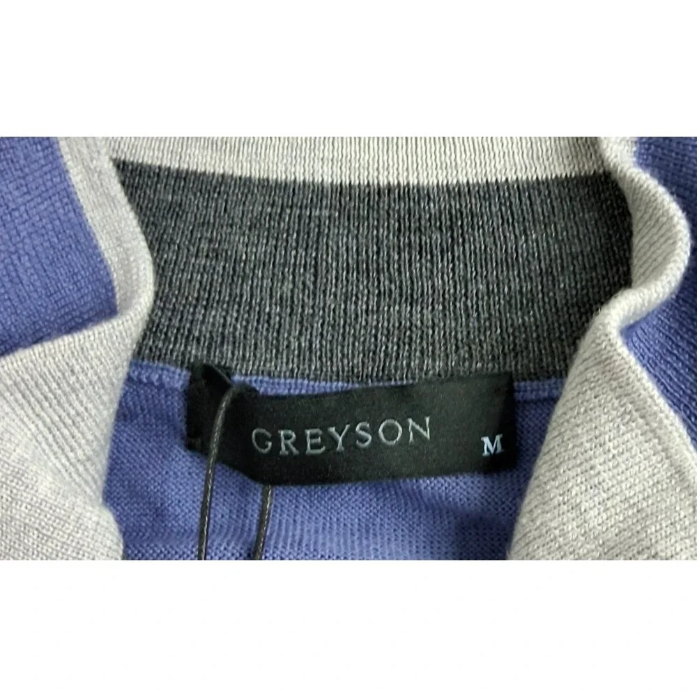Greyson Saratoga 1/4 zip mens sweater size M purple blue new w/tags long sleeve